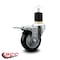 Service Caster 3.5'' Black Poly Swivel 1-7/8'' Expanding Stem Caster Total Lock Brake SCC-EXTTL20S3514-PPUB-BLK-178 - alternate 3